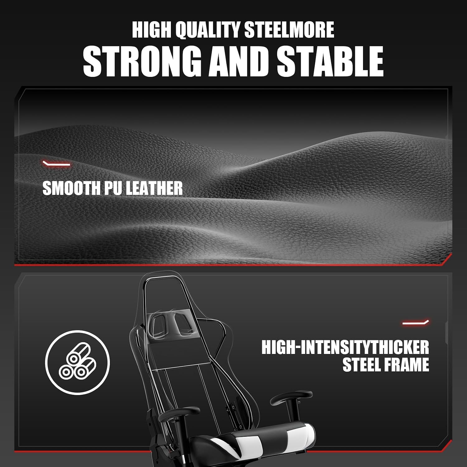 GTRACING Gaming Chair Racing Office Computer Ergonomic Video Game Chair Backrest and Seat Height Adjustable Swivel Recliner with Headrest and Lumbar Pillow Esports Chair (White)