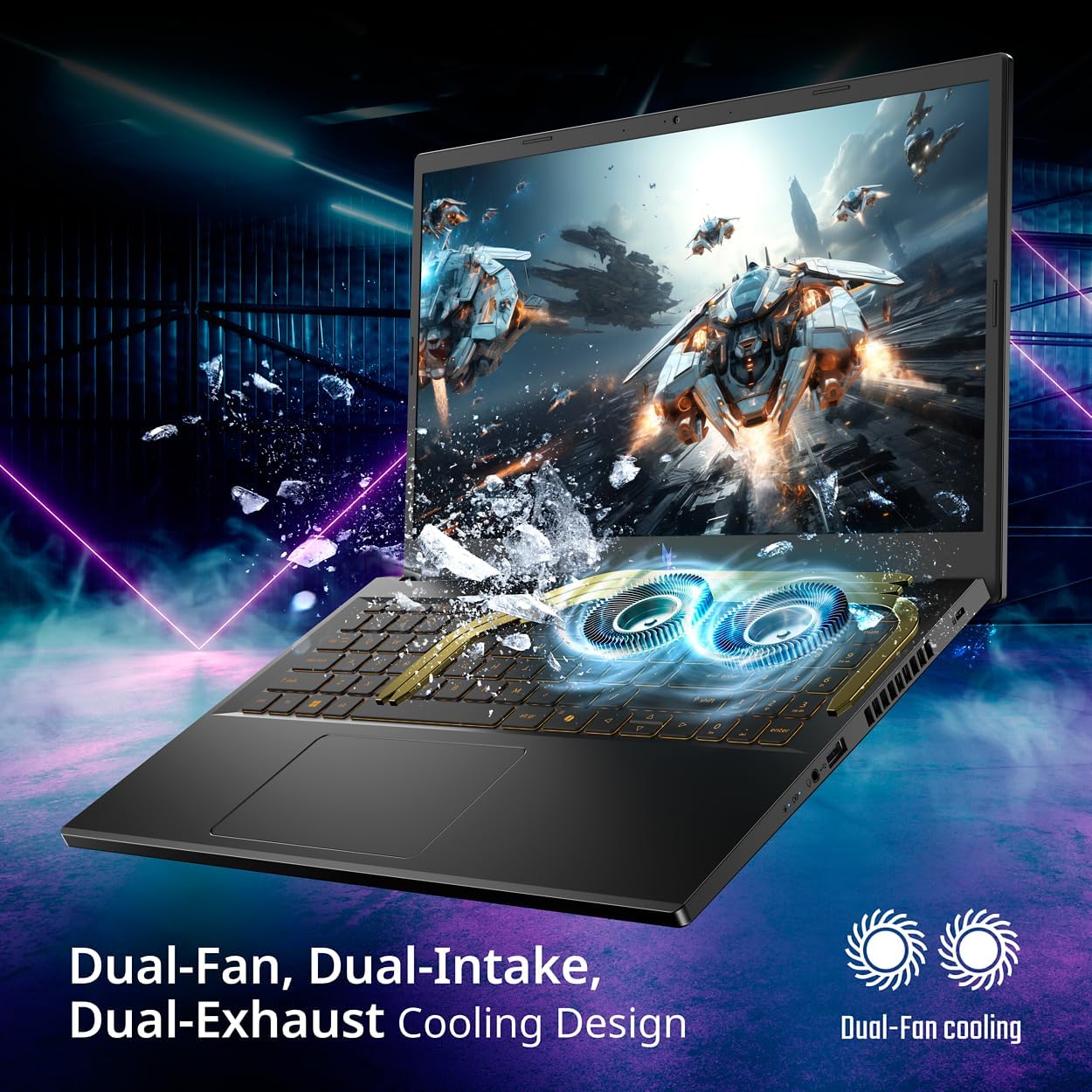 acer Nitro V Gaming Laptop | Intel Core i7-13620H Processor | NVIDIA GeForce RTX 4050 Laptop GPU | 15.6' FHD IPS 165Hz Display | 16GB DDR5 | 1TB Gen 4 SSD | Wi-Fi 6 | Backlit KB | ANV15-52-76NK