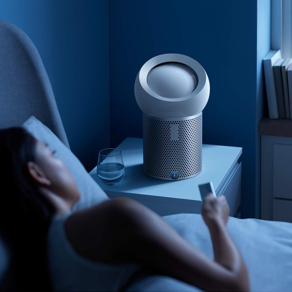 Dyson Pure Cool Me Personal Purifying Fan, BP01 HEPA Air Purifier & Fan, Removes Pollutants, Dust, Mold, VOCs, for Desks, Bedside, Side Tables, White (Renewed)