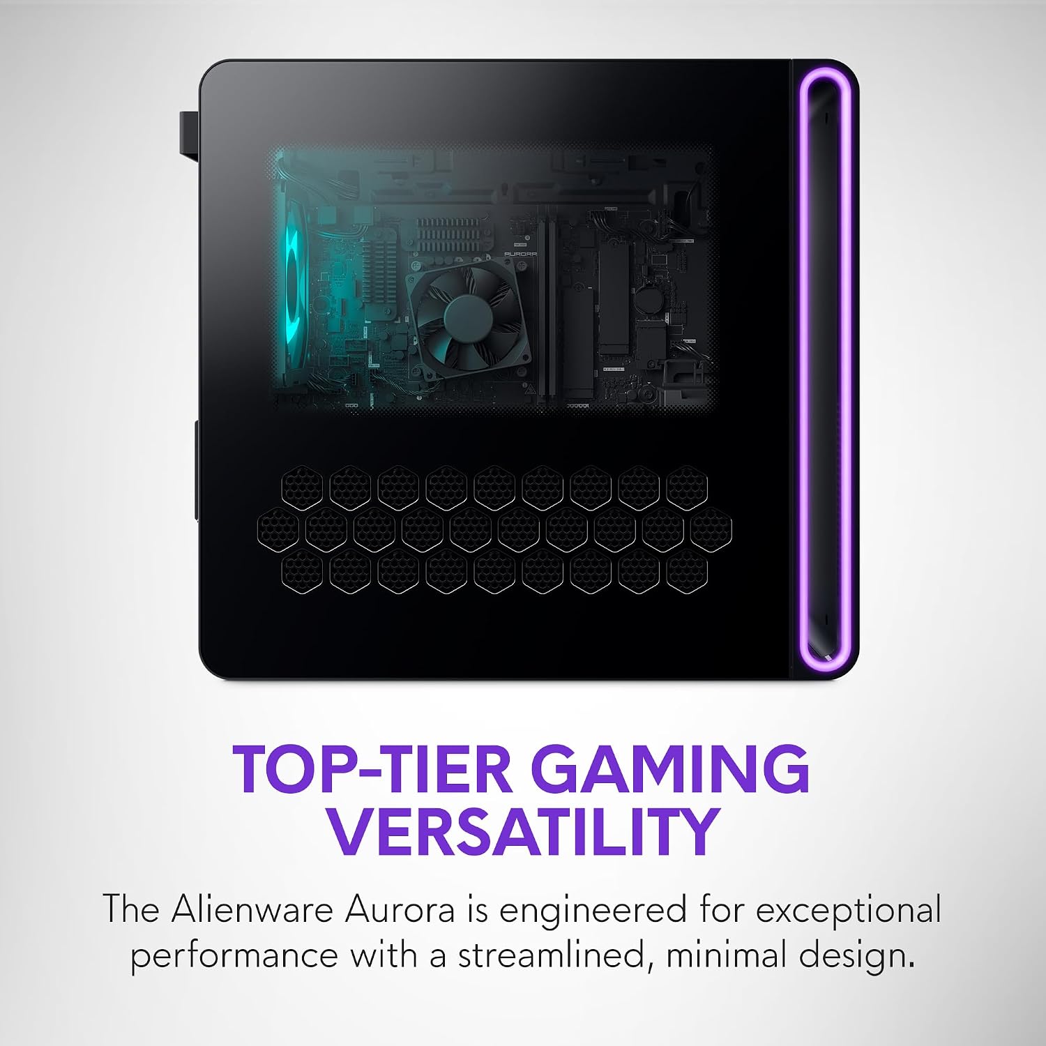Alienware Aurora Gaming Desktop ACT1250 - Intel Core Ultra 7 265F Processor, Air Cooled, NVIDIA GeForce RTX 5060Ti, 16GB DDR5 RAM, 1TB SSD, 500W Platinum Rated PSU, Windows 11 Home - Clear Panel