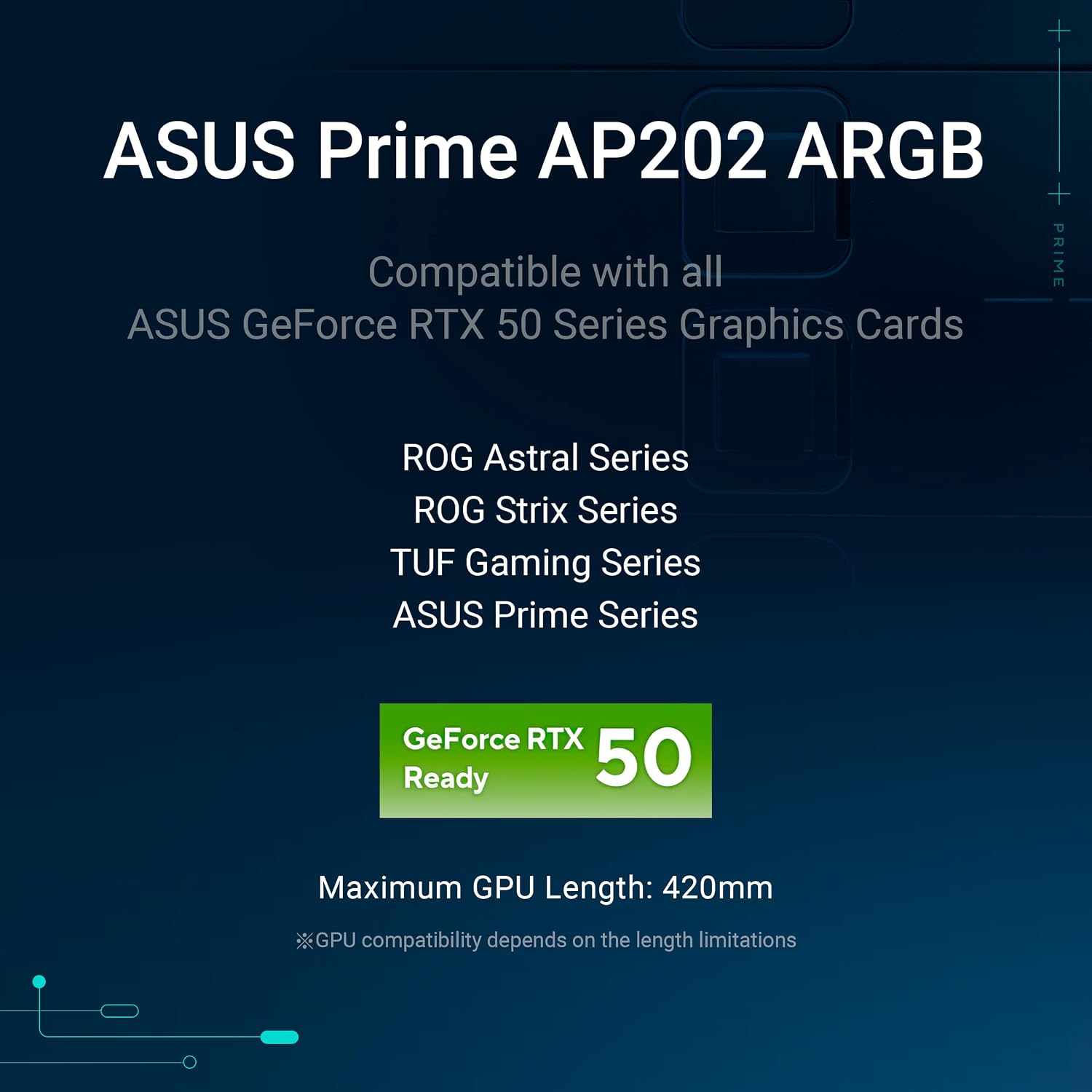 ASUS Prime AP202 ARGB Black mATX pc case with Fully Tempered Curved Glass, Supports Graphics Cards up to 420mm Long, 360mm Long radiators, Easy-Detach Rail, Patented Slot Vent, 3 Built-in ARGB Fans