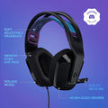 Logitech G335 Wired Gaming Headset + Litra Beam Premium LED Gaming Key Light with Truesoft - Black
