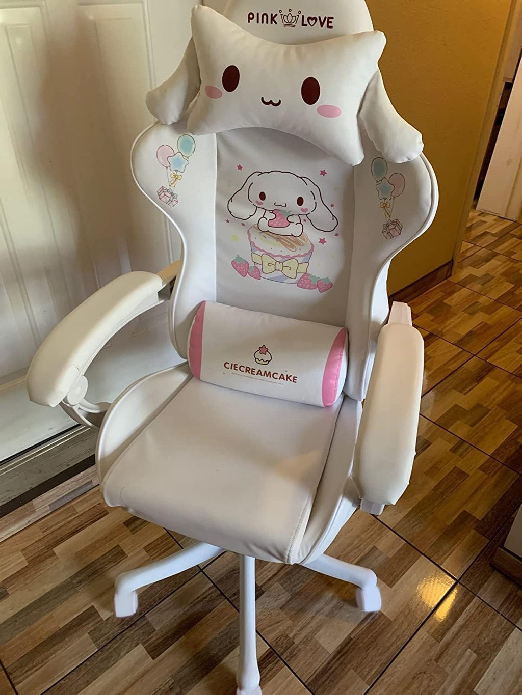 Gaming Chair Adults Gaming Chair Girls Cute Computer Leather Armchair Office Home Swivel Lifting Adjustable Chair
