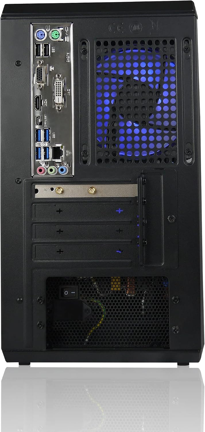 Q-Box Series Gaming PC - 4.2 GHz Max Boost AMD Ryzen 5 5500 6-Core 16-Thread CPU, RTX 3050 6GB Graphics Card, Liquid Cooler, 16GB DDR4 3200, 500SSD Windows 11 AC WiFi…