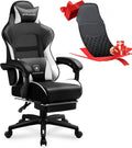 GTPLAYER Gaming Chair, High Back Leather Computer Game Chair with Footrest, Ergonomic Height Adjustable Office Chair with Removable Cover and Lumbar Support for Gaming and Work (WT,with Leather Cover)