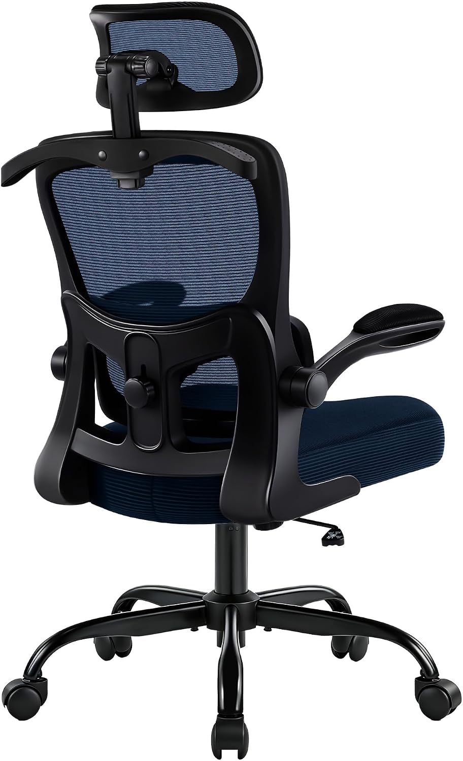 AreShark Office Chair Ergonomic Desk Chairs with Adjustable Lumbar Support& Headrest Hanger, High Back Breathable Mesh Chair with Wheels, Rolling Swivel Comfy Task Computer Chair for Home Work Gaming