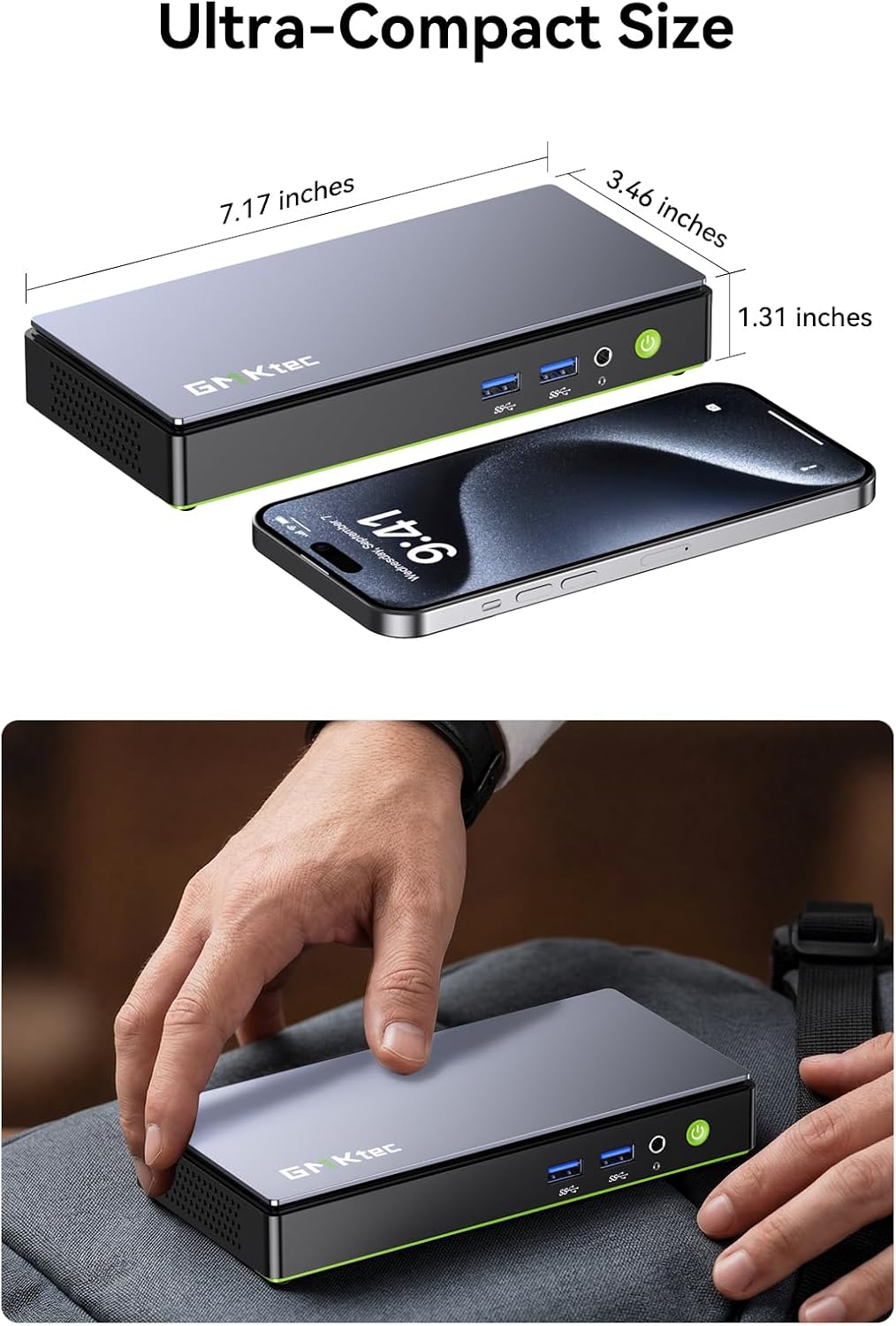 GMKtec K13 Mini PC Intel Ultra 7 256V 115Tops SK Hynix LPDDR5 8533 MT/s PCIe 4.0 SSD Intel ARC 140V Desktop Mini Computer 5GbE LAN NIC/ 2X M.2 Expansion Slots/ USB4/ HDMI