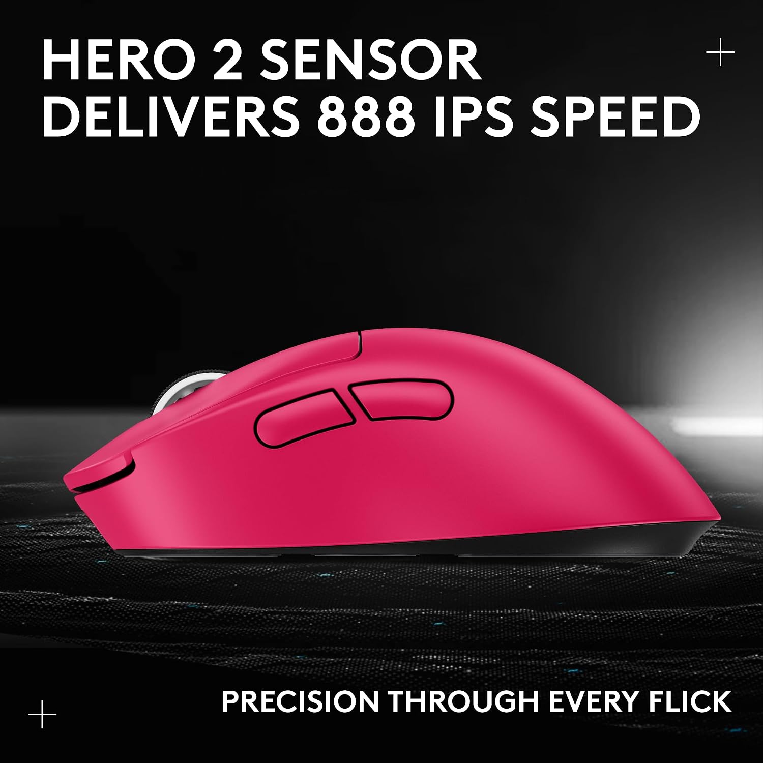 Logitech G PRO X Superlight 2 DEX Wireless Gaming Mouse, 60g pro-Grade Right-Handed Mouse with 5 programmable Buttons, USB-C Charging, 44k DPI Sensor, up to 8 kHz Polling for PC/Mac - Magenta