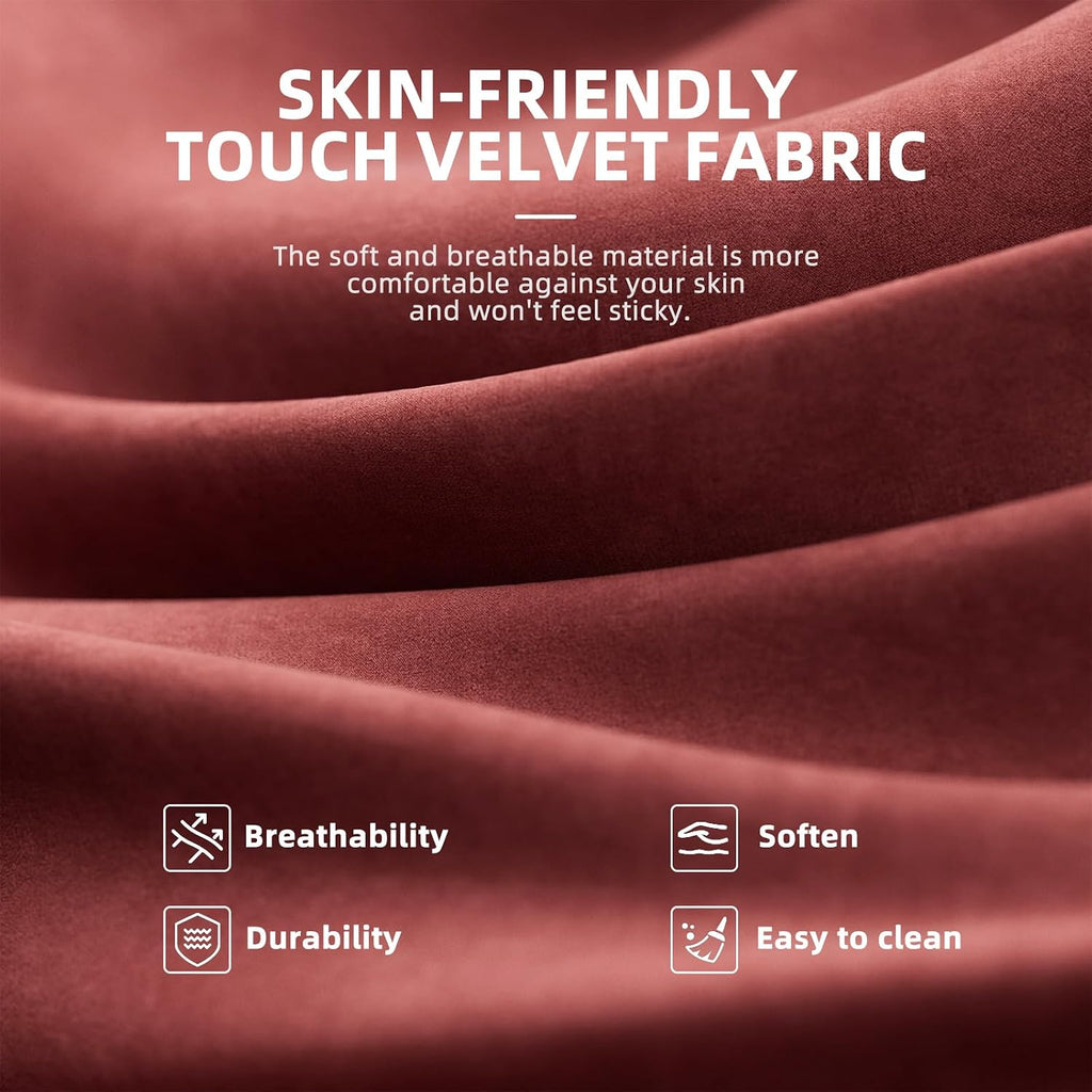 Ferghana Velvet Fabric Gaming Chair, High Back Ergonomic Gamer Chair for Adult, Comfortable Video Game Chair with Footrest and Massage Lumbar Cushion, Racing Reclining Office Computer Desk Chair Red