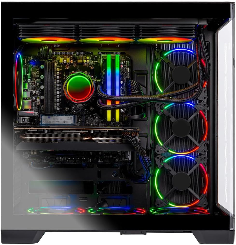 Skytech Gaming Prism 4 Desktop PC, Ryzen 9 9950X3D 4.3 GHz (5.7GHz), NVIDIA RTX 5080 16GB, X870 Board, 4TB Gen4 NVMe SSD, 64GB DDR5 RAM 6000 RGB, 1000W Gold ATX 3 PSU, 360mm ARGB AIO, Wi-Fi, Win 11