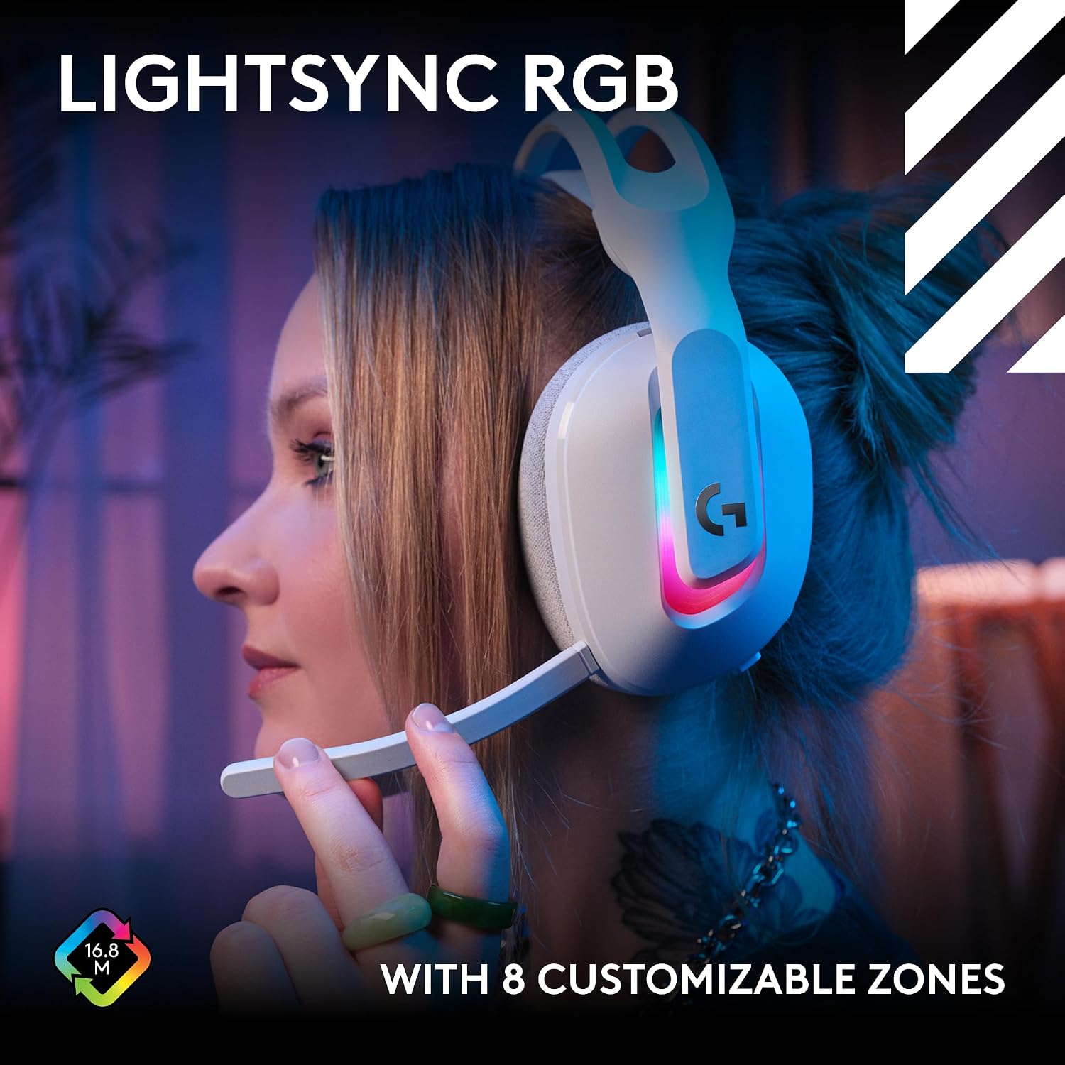 Logitech G Astro A20 X Lightspeed Wireless Gaming Headset for PS5, Xbox, Nintendo Switch/Switch 2, PC with 2-System PLAYSYNC Audio, Bluetooth, LIGHTSYNC RGB, and 48 kHz Boom Mic - White