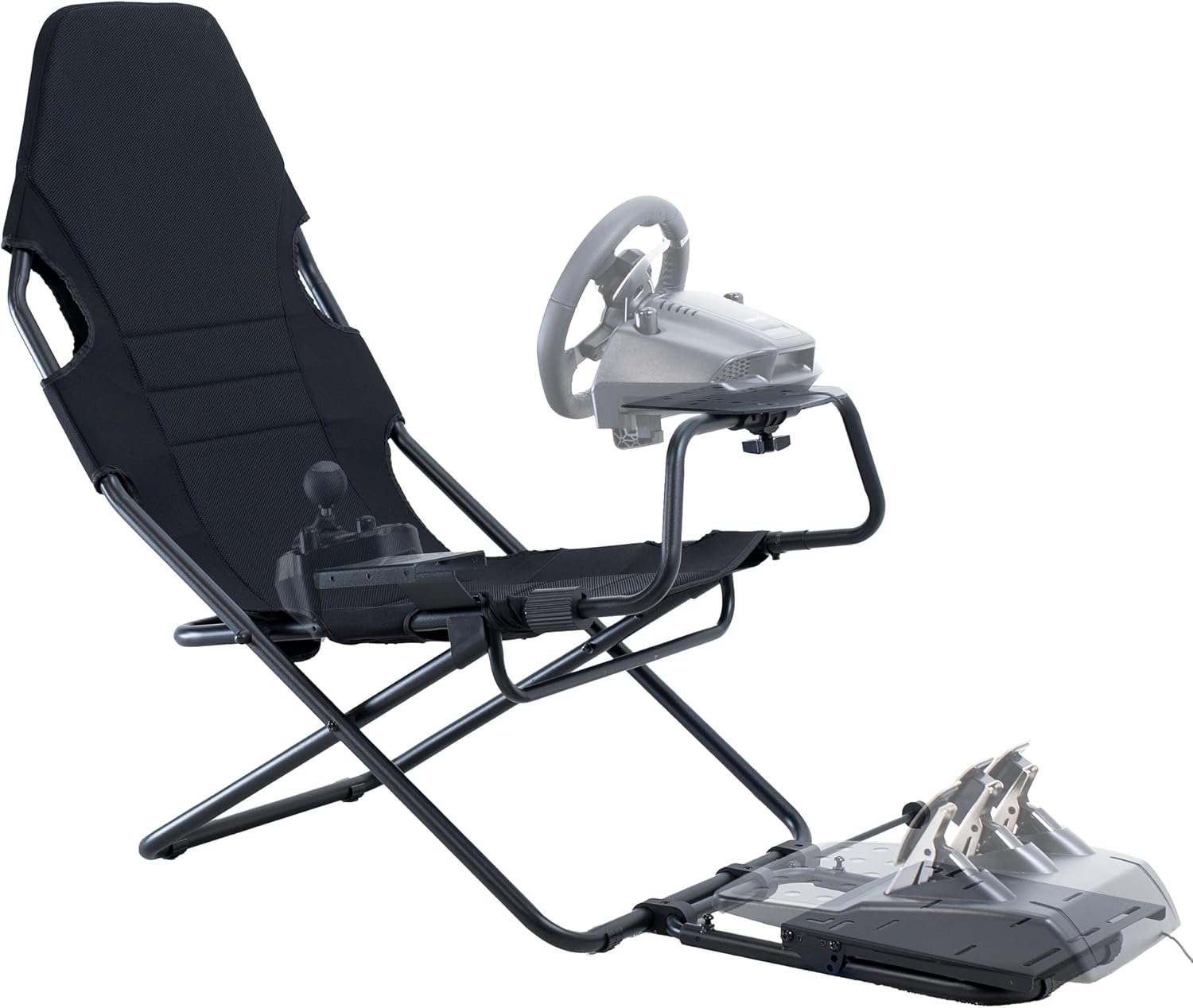 VIVO Foldable Racing Simulator Chair with Wheel Stand, Gear Mount, Cockpit and Frame Only, Fits Logitech, Thrustmaster, Fanatec, Compatible with Xbox One, PlayStation, PC Video Game, STAND-RACE2F