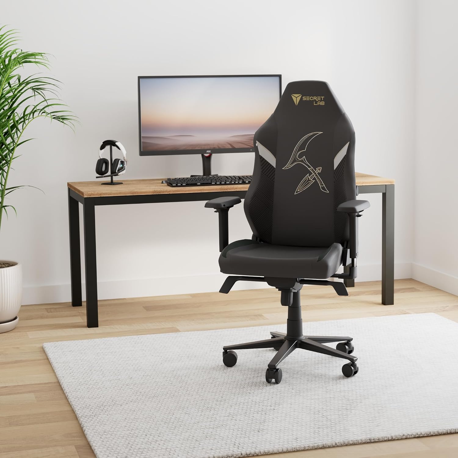 Secretlab Titan Evo Akali Gaming Chair - Reclining & Heavy Duty Computer Chair with 4D Armrests - Magnetic Head Pillow & Lumbar Support - Big and Tall 395 lbs 395 lbs - Black - Leatherette