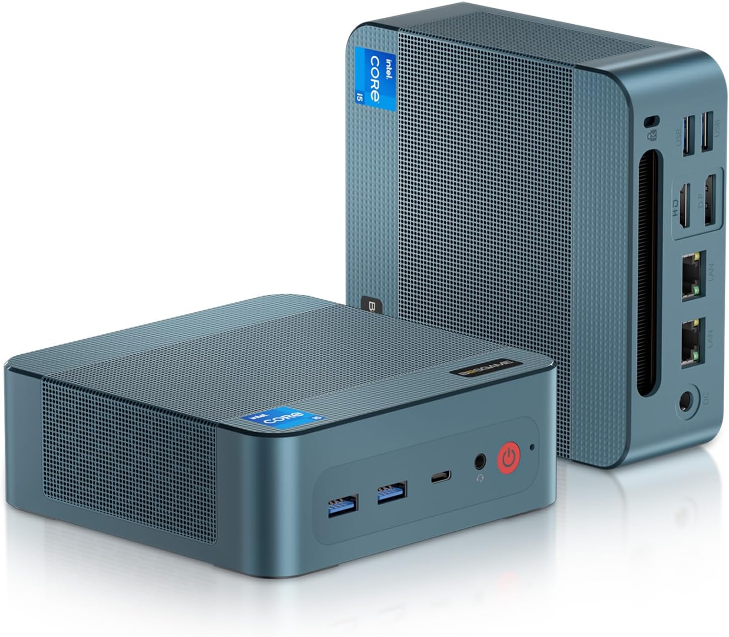 BOSGAME Mini PC Intel Core i5 12450H(8C/12T, up 4.4GHz), 16GB DDR4 RAM 1TB PCIe SSD, Mini Computers Dual LAN/4x USB3.2/WiFi6/BT5.2/HDMI+DP+USB-C/4K Triple Display