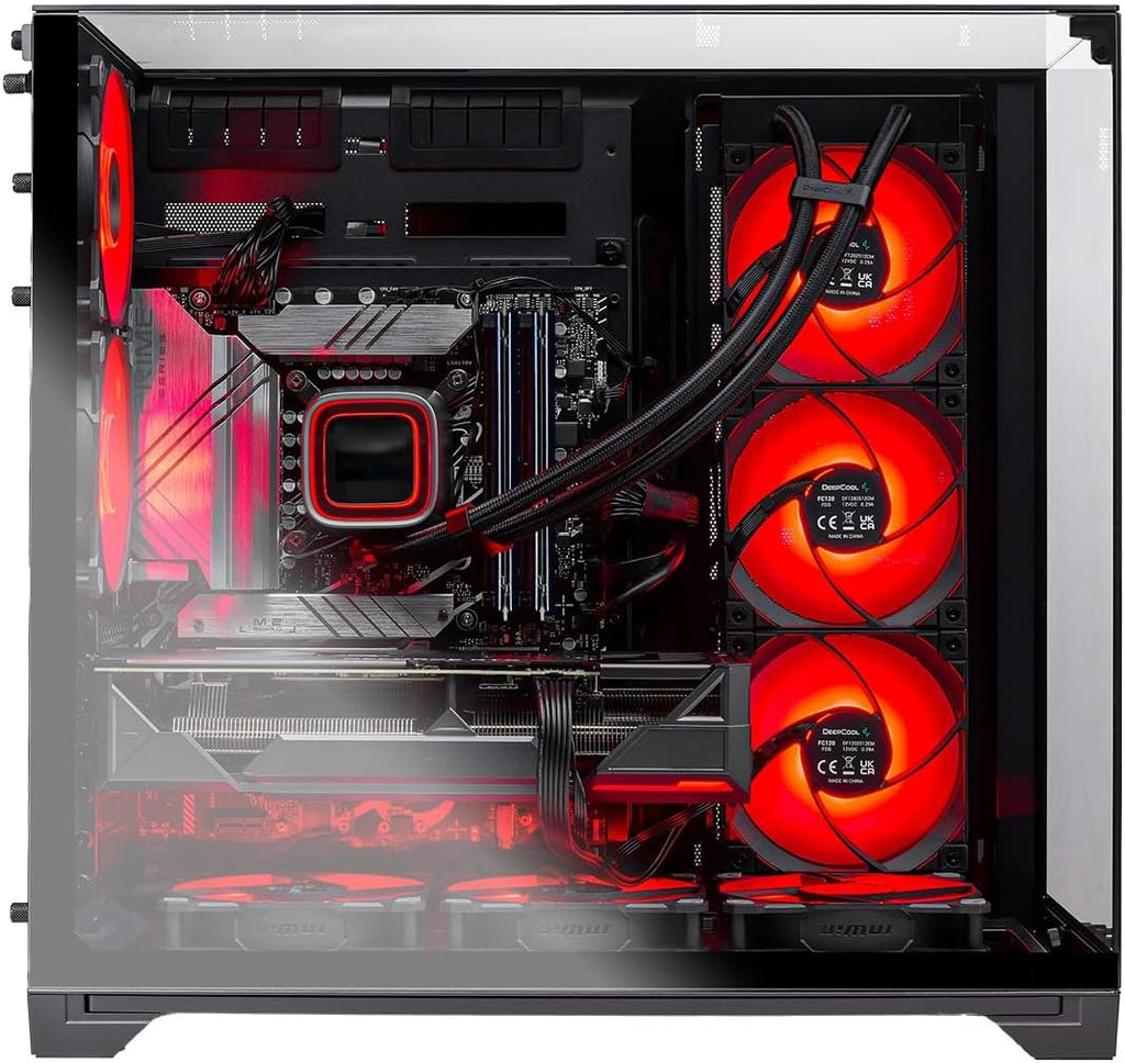 Skytech Gaming O11 Vision Gaming PC, AMD Ryzen 7 9800X3D 4.7GHz, AMD RX 9070XT 16GB VRAM, 1TB Gen4 NVMe SSD, 32GB DDR5 RAM 6000, 850W Gold ATX 3 PSU, 360 ARGB AIO, WI-FI 5, Windows 11, Desktop