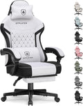 GTPLAYER Gaming Chair, Fabric Computer Office Chair with Pocket Spring Cushion, Ergonomic Office and Gaming, Video Gaming Chair with Linkage Armrests, High Back Desk Chair with Adjustable Recliner