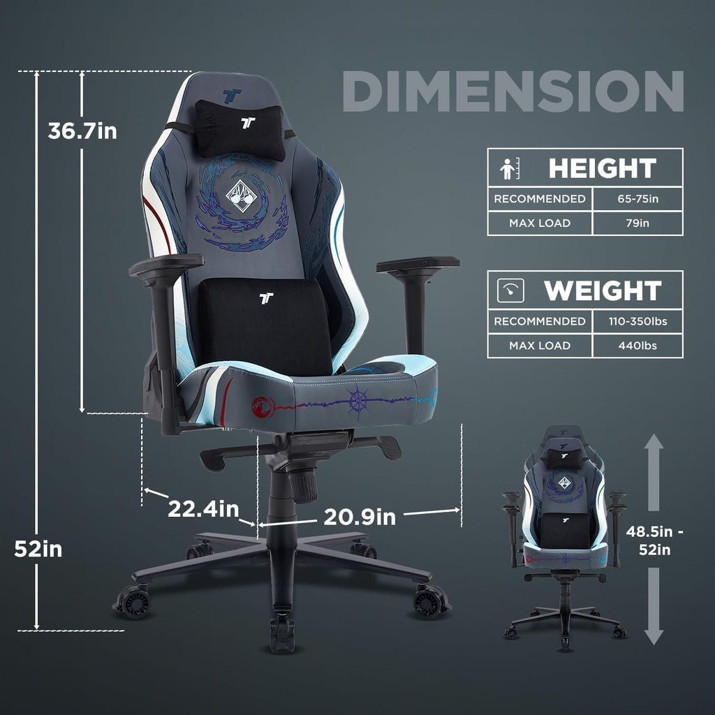 TTRACING Guardian Jujutsu Kaisen Gojo Gaming Chair, Office Chair High Back Computer Chair Leather Desk Chair Racing Executive Ergonomic Adjustable Swivel Task Chair with Headrest and Lumbar Support