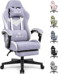 N-GEN GAMING Video Gaming Chair Office Computer Desk Use Ergonomic Reclining Backrest Adjustable Armrests Lumbar Support Footrest High Density Foam Breathable Fabric Heavy Duty Base (Purple)