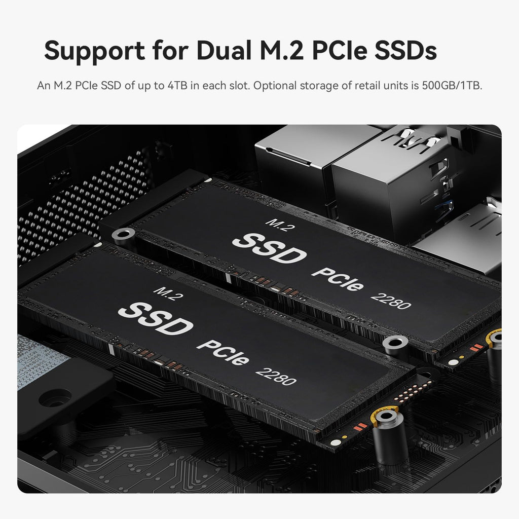 Beelink SER5 MAX Mini PC, AMD Ryzen 7 7735HS(6nm, 8C/16T) up to 4.75GHz, Mini Computer 24GB LPDDR5 RAM 500GB NVME SSD, Micro PC 4K@60Hz Triple Display, Mini Gaming Computer WiFi6/BT5.2/HTPC/W-11 Pro
