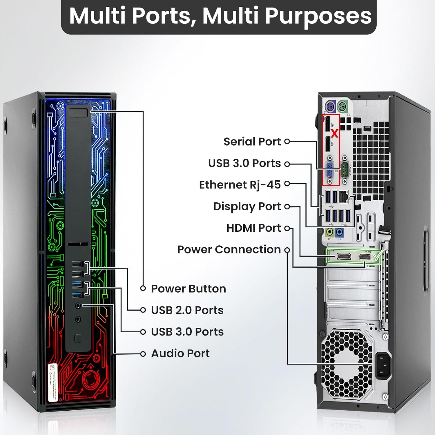 BTO HP G2 RGB Gaming Desktop PC – Intel i5 6th Gen Processor – 16GB Ram – 1TB SSD – NVIDIA GeForce GTX 1050 Ti DDR5 – 24-inch Monitor – Wi-Fi – Windows 11 Pro – Computer Tower for PC Gamer (Renewed)
