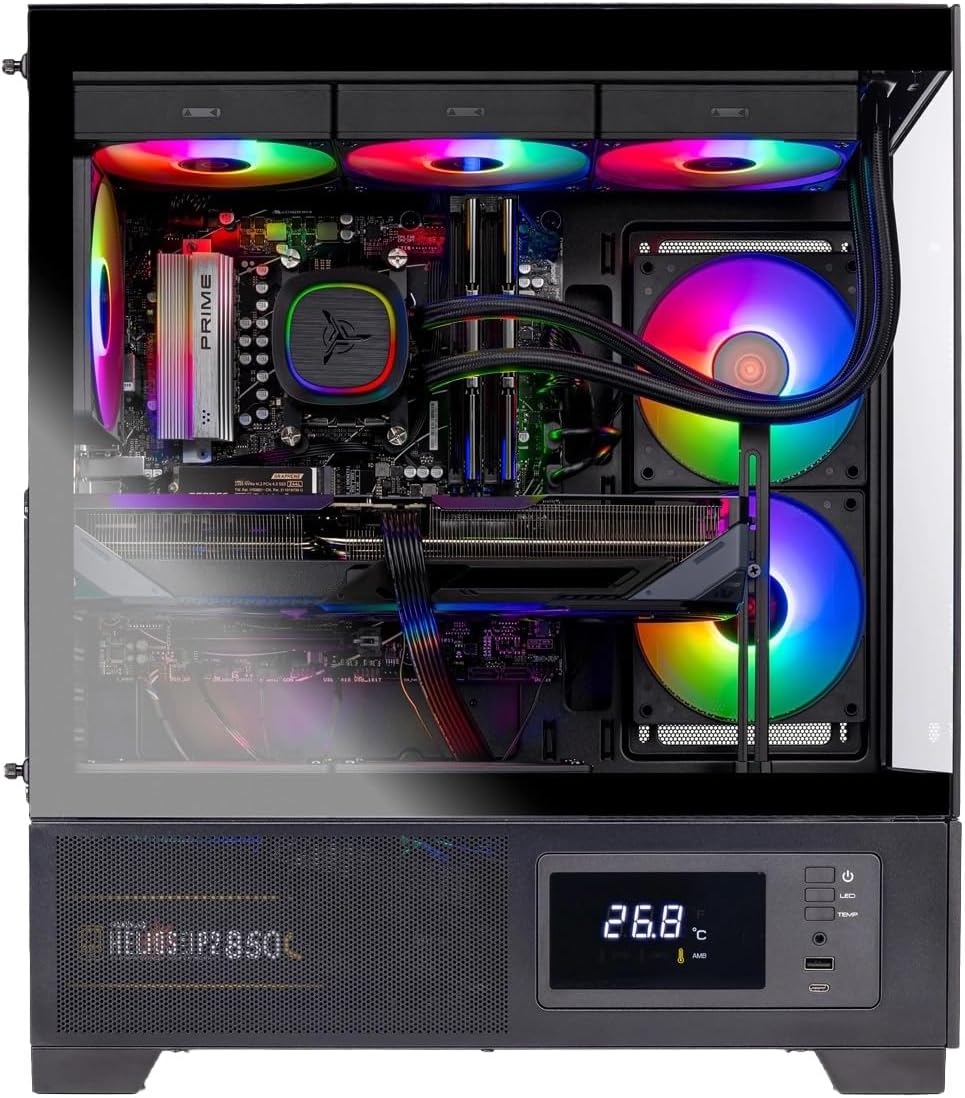 Skytech Gaming Azure 3 Plus Gaming PC, AMD Ryzen 7 7800X3D 4.2GHz, NVIDIA RTX 5060 Ti 16GB, 1TB Gen4 NVMe SSD, 32GB DDR5 RAM 5600, 850W Gold ATX 3 PSU, 360 ARGB AIO, Wi-Fi, Win 11, Desktop