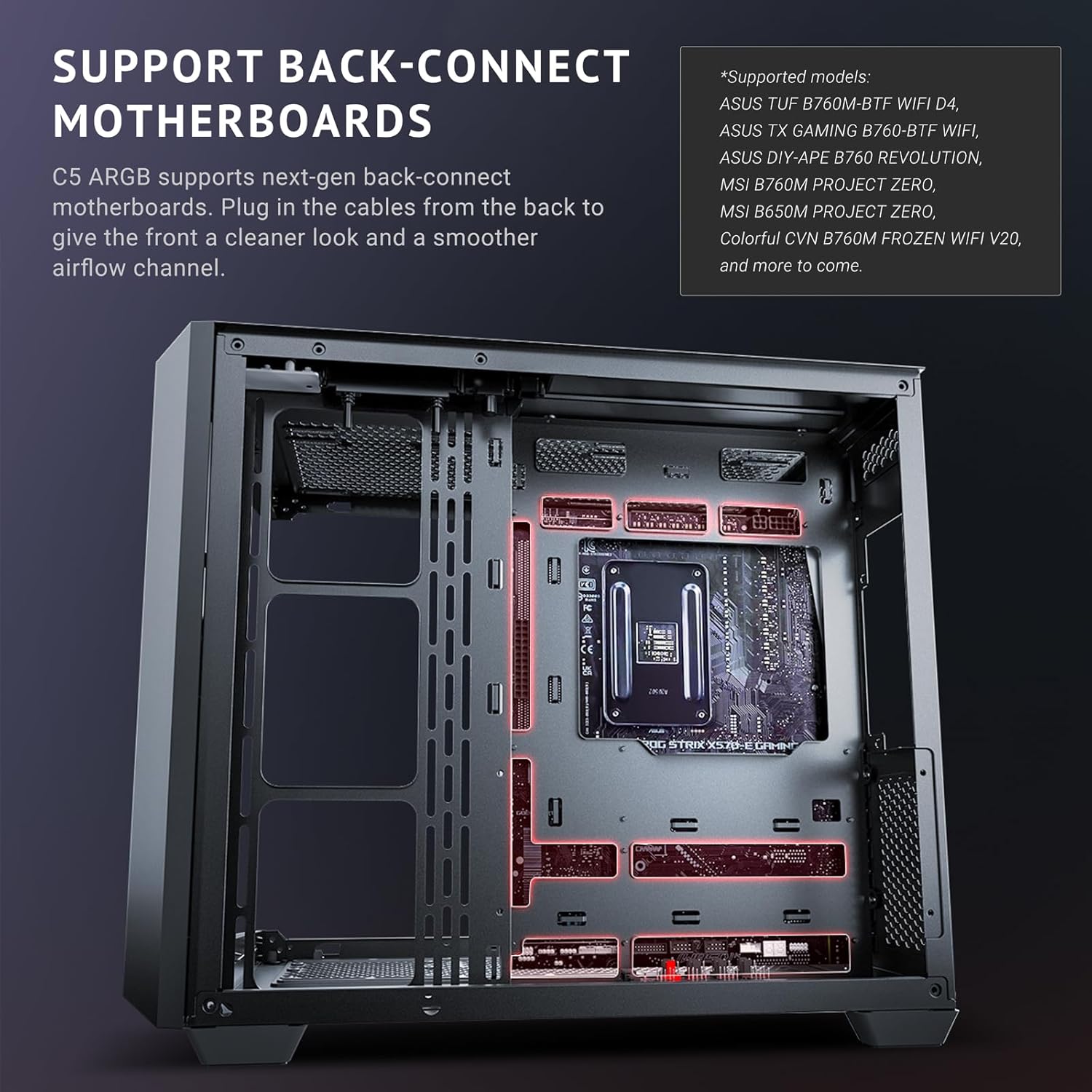 Antec C5 ARGB, Mid-Tower ATX PC Case, Seamless Tempered Glass Front & Side Panels, 7×120mm ARGB PWM Fans Included, Supports Up to 10 Fans, 360mm Radiator Support, Type-C 3.2 Gen 2