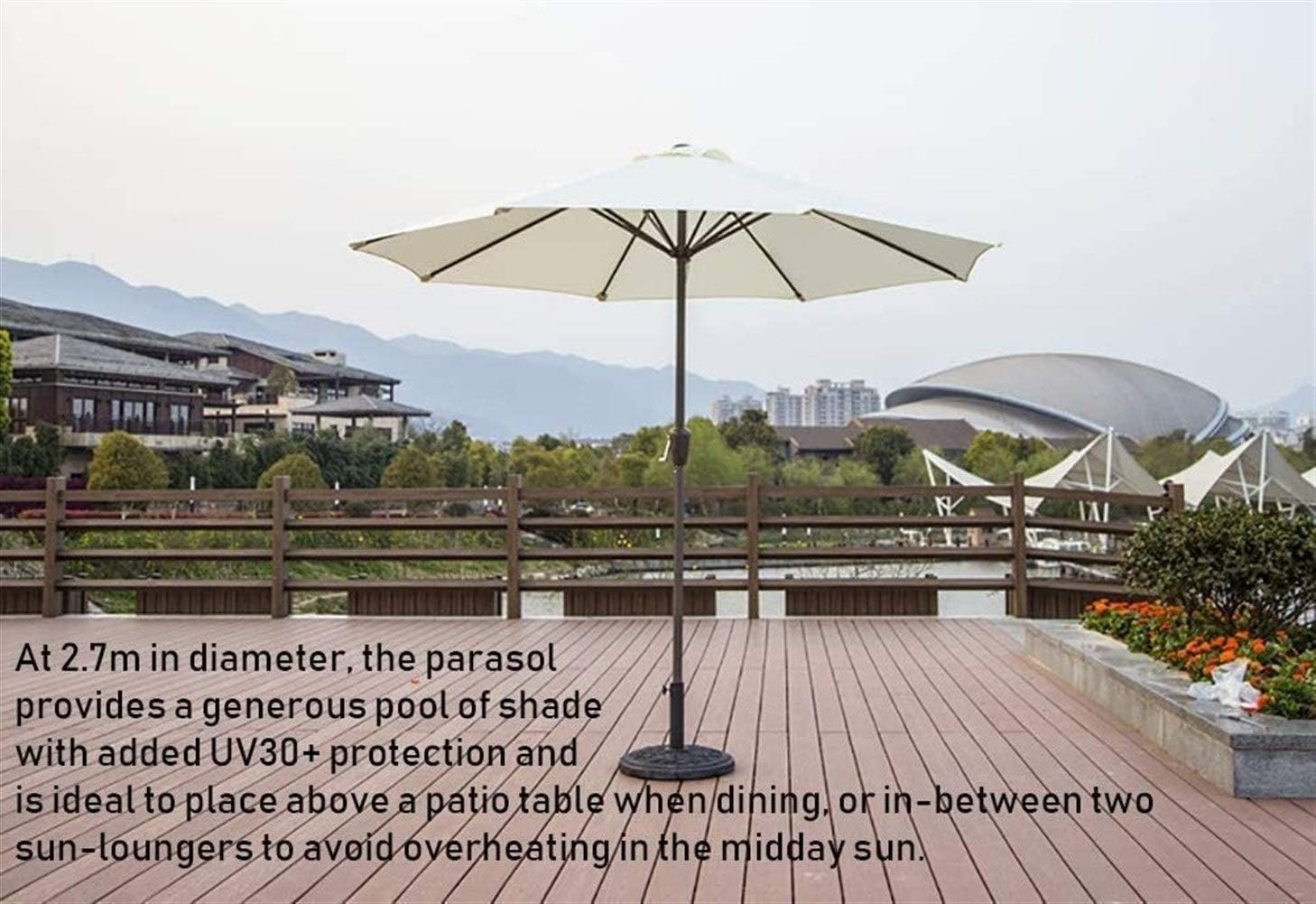 Outdoor Patio Offset Market Umbrellas Outdoor Garden Parasols 2.7M Parasols Garden Furniture With Winding Crank, Sun Shade Waterproof Umbrella For Outdoor Patio Backyard Pool Beach good