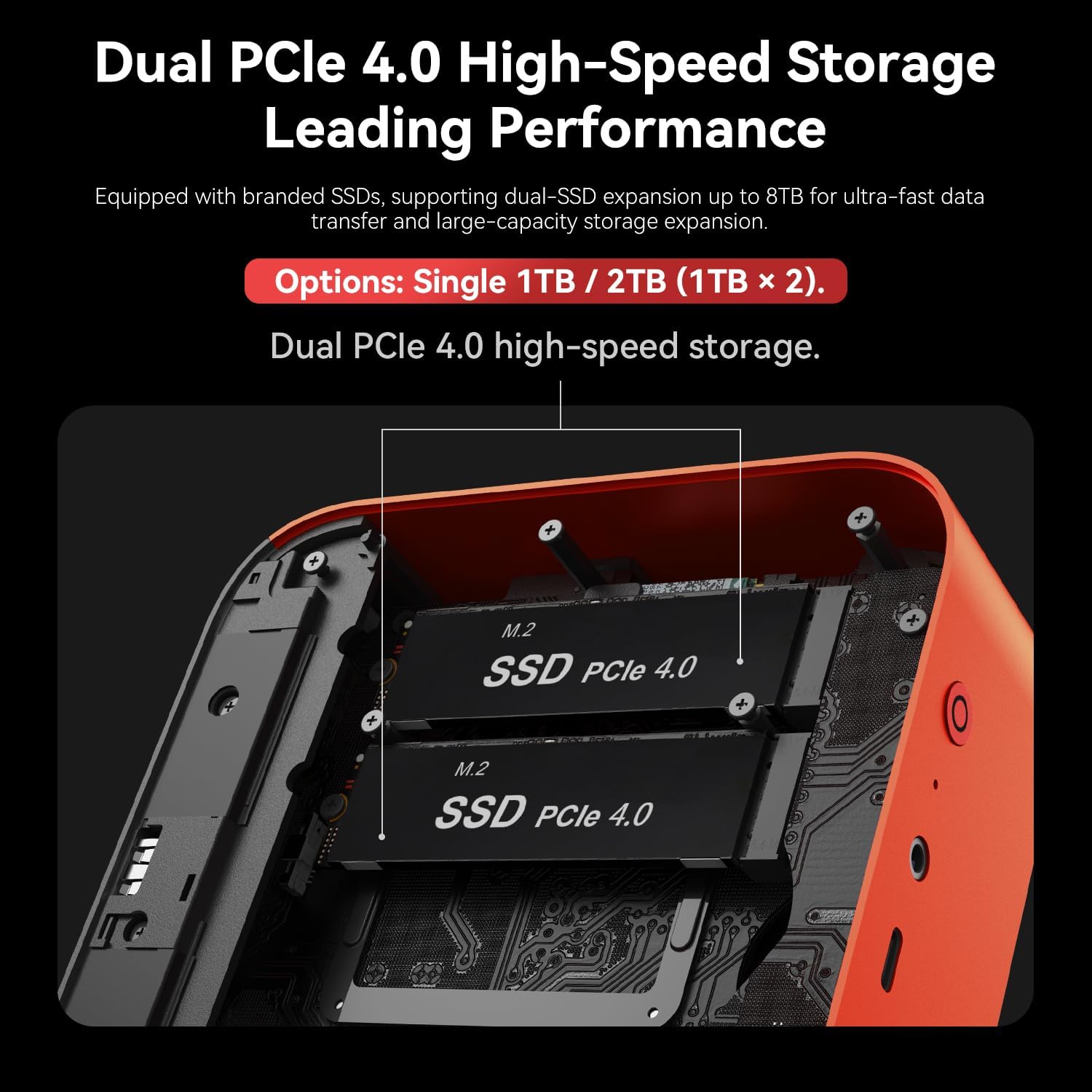 Beelink SER9 Pro AI Mini PC, AMD Ryzen AI 9 HX 370(80TOPS,12C/24T,5.1GHz), 32G LPDDR5X 2TB PCIe4.0 x4 SSD, AI PC AMD Radeon 890M NPU 50 AI Tops, Built-in MIC/Speakers/USB4/WiFi6/BT5.2/2.5G