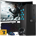 Dell Desktop PC Gaming Bundle - Core i7, 16GB RAM, 1TB SSD, 24-inch Curved Monitor, GT 1030, RGB Keyboard with AI-Enhanced Copilot Key and Mouse, RGB Headphone, Webcam, Wi-Fi, Win 11 Pro (Renewed)