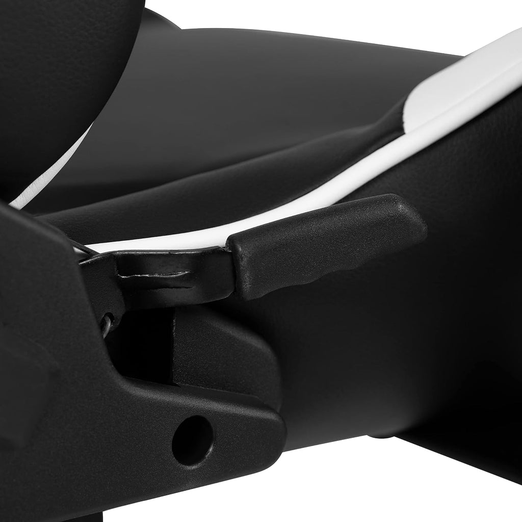 Flash Furniture X20 Fully Reclining LeatherSoft Racing Style Gaming Chair with Headrest, Lumbar Pillows, Ergonomic Swivel Computer Chair, Black/White