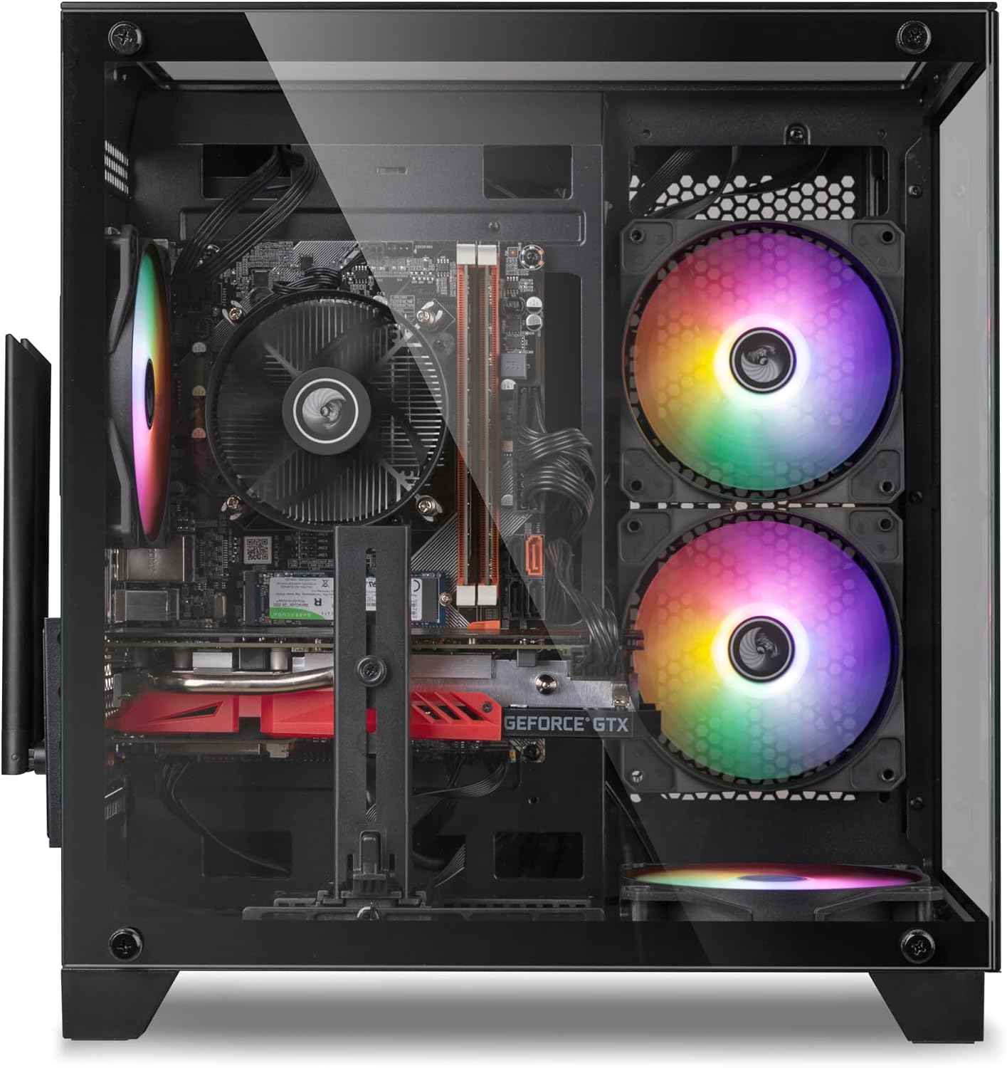 Prebuilt Gaming PC Desktop Computer,Intel Core i5 Desktop,Operating at A Frequency of 3.2-3.6 GHz,RX550 Graphics Card with 4GB GDDR5 Video Memory,16GB RAM, 512GB NVME SSD,WiFi5,RGB Fan x4 Windows 11