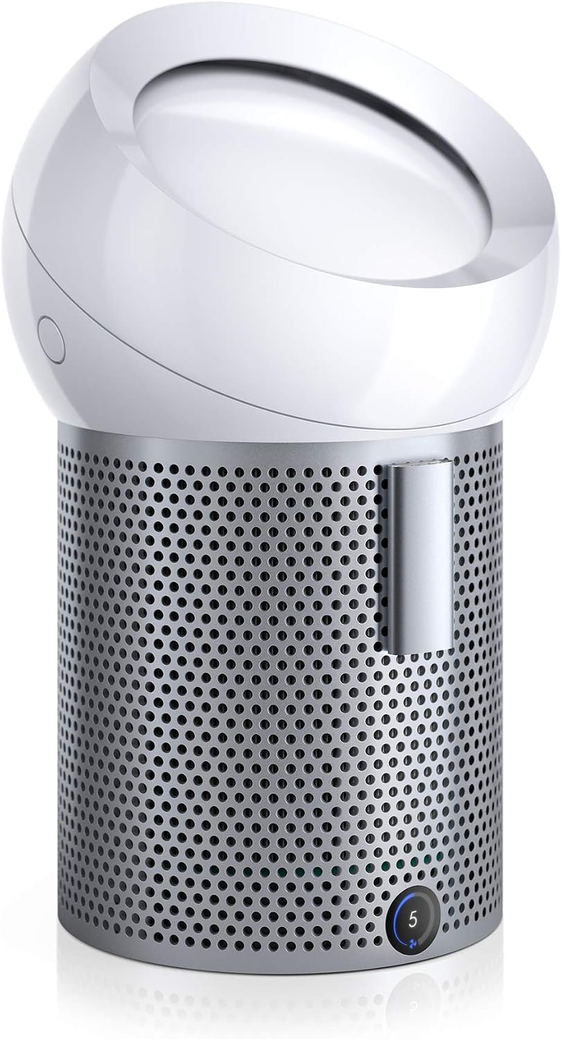 Dyson Pure Cool Me Personal Purifying Fan, BP01 HEPA Air Purifier & Fan, Removes Pollutants, Dust, Mold, VOCs, for Desks, Bedside, Side Tables, White (Renewed)