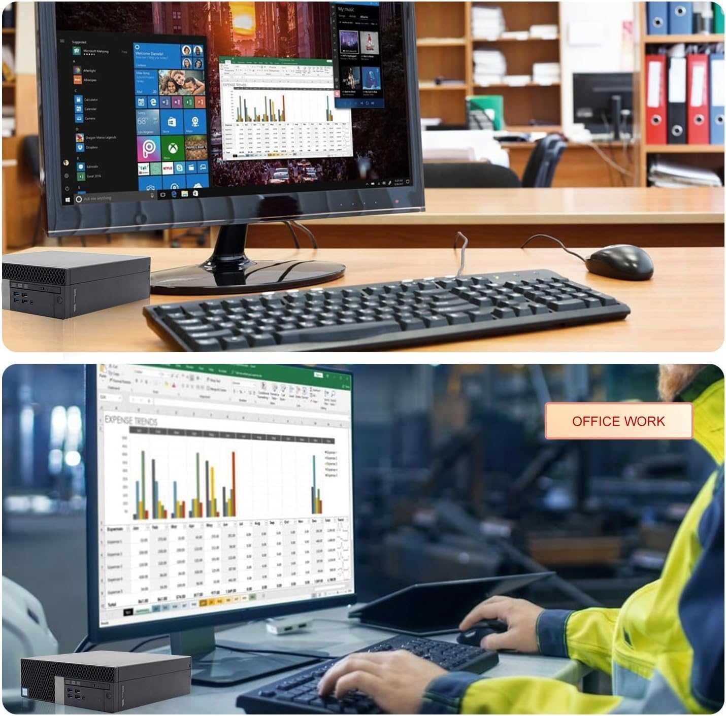 Dell Optiplex 5040 SFF Computer Desktop PC and Monitor 24' 1080p, Intel Core i5-6500, 8GB RAM, 256GB SSD, Wired Keyboard & Mouse, Displayport, WiFi, BT, Windows 11 Pro (Renewed)