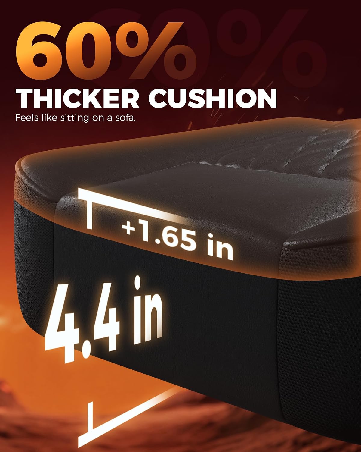 GTPLAYER Big and Tall Gaming Chair with Footrest, Computer Office Chair with Pocket Spring Cushion, Linkage Armrests, Comfortable Leather Computer Chair