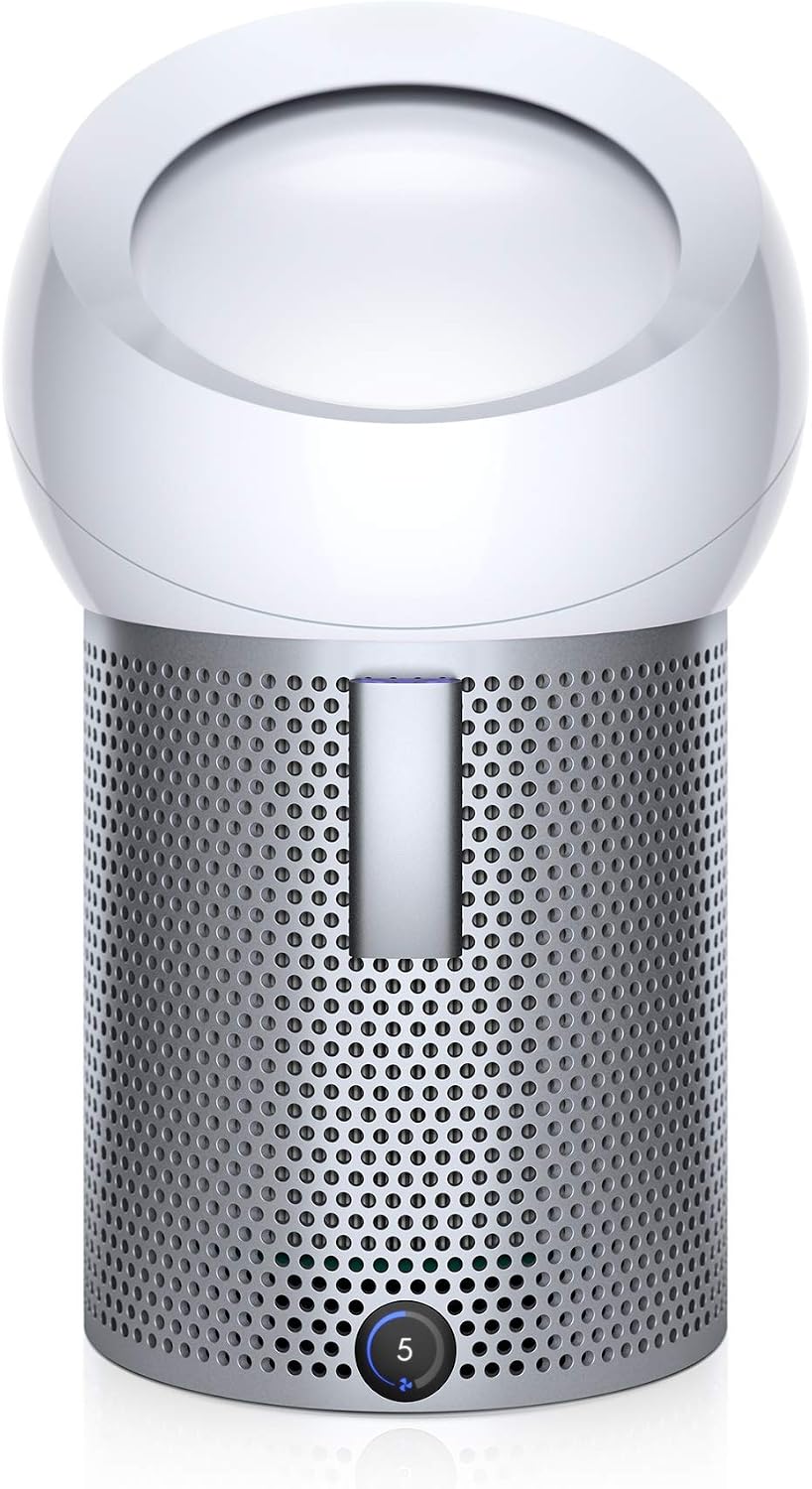 Dyson Pure Cool Me Personal Purifying Fan, BP01 HEPA Air Purifier & Fan, Removes Pollutants, Dust, Mold, VOCs, for Desks, Bedside, Side Tables, White (Renewed)