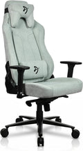 Arozzi Vernazza Gaming Chair - Soft Fabric Gaming Chairs for Adults Adjustable Height, Large Spacious Seat & Backrest with Support Pillows - Swedish Design Home Office Computer Chairs, Pearl Green