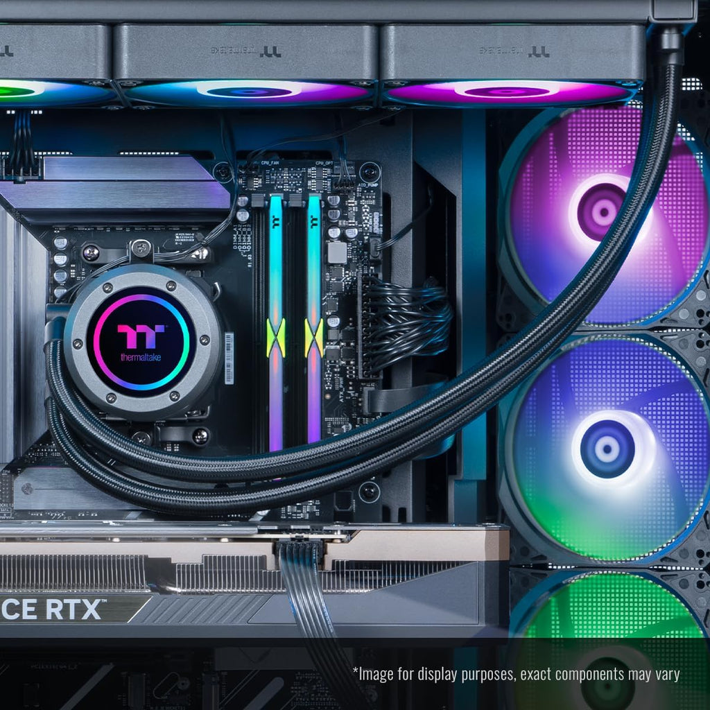 Thermaltake LCGS View 9590-380XL Gaming Desktop (AMD Ryzen™ 9 9950X3D, ToughRam 32GB DDR5 6000MT/s RGB Memory, NVIDIA® GeForce RTX™ 5090, 2TB NVMe M.2, WiFi, Windows 11) VXLB-X87B-590-LCS