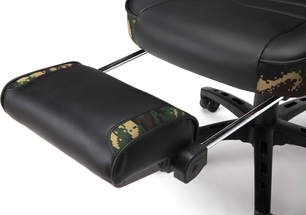 RESPAWN 110 Ergonomic Gaming Chair with Footrest Recliner - Racing Style High Back PC Computer Desk Office Chair - 360 Swivel, Adjustable Lumbar Support, Headrest Pillow, Padded Armrests - 2019 Camo