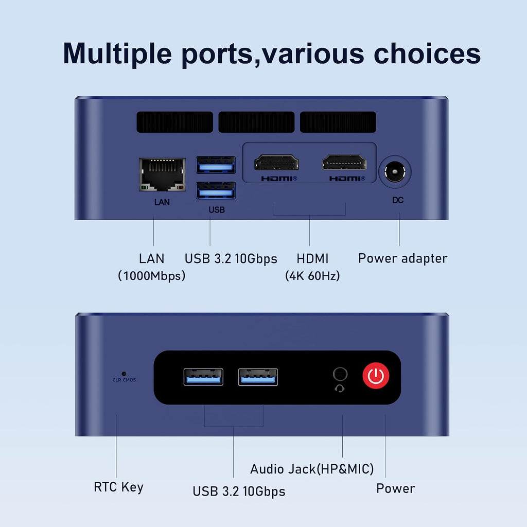 Beelink SER3 Mini PC AMD Ryzen 3 3200U (up to 3.5GHz), 16GB DDR4 2400MT/s 500GB PCIE3.0 SSD Mini Computer, Radeon Vega 3 Graphics,1000Mbps LAN, Dual HDMI 4K Display Home-Office PC