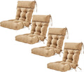 ARTPLAN Patio Chair Cushion,Tufted Adirondack Outdoor Chair Cushion,Wicker High Back Outdoor Seat Cushion,Set of 4,21'X21'X4' (4 Pack)