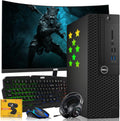 Dell Desktop PC Gaming Bundle - Core i7, 16GB RAM, 512GB SSD, 27-inch Curved Monitor, AMD RX 550, RGB Keyboard with AI-Enabled Copilot Key, Mouse, RGB Headphone, Webcam, Wi-Fi, Win 11 Home (Renewed)
