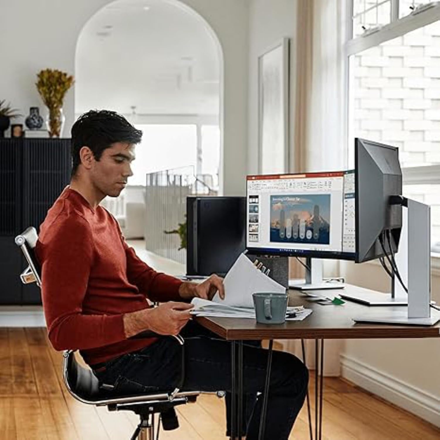 HP Elite 805 G9 SFF Desktop Computer, 6-Core AMD Ryzen 5 (16MB Smart Cache), 8GB DDR5, 256GB PCIeSSD, Radeon 740M Graphics, Dual 4K Display Support, USB-C, HDMI, RJ-45, Wi-Fi, Business&Gaming, Win11