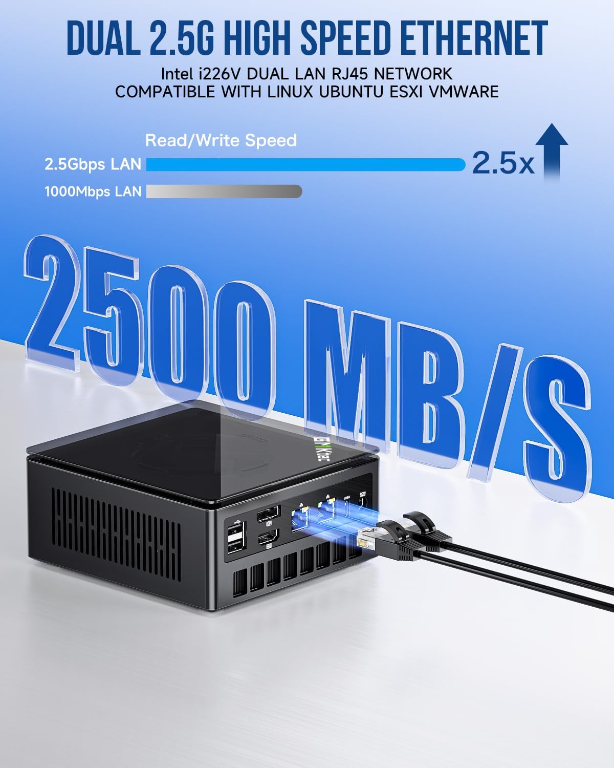 GMKtec Gaming Mini PC K8 Plus AMD Ryzen 7 8845HS(8C/16T, up to 5.1GHz) 32GB DDR5 RAM 2TB SSD, Desktop Computer Dual NIC 2.5G, HDMI 2.1, USB4