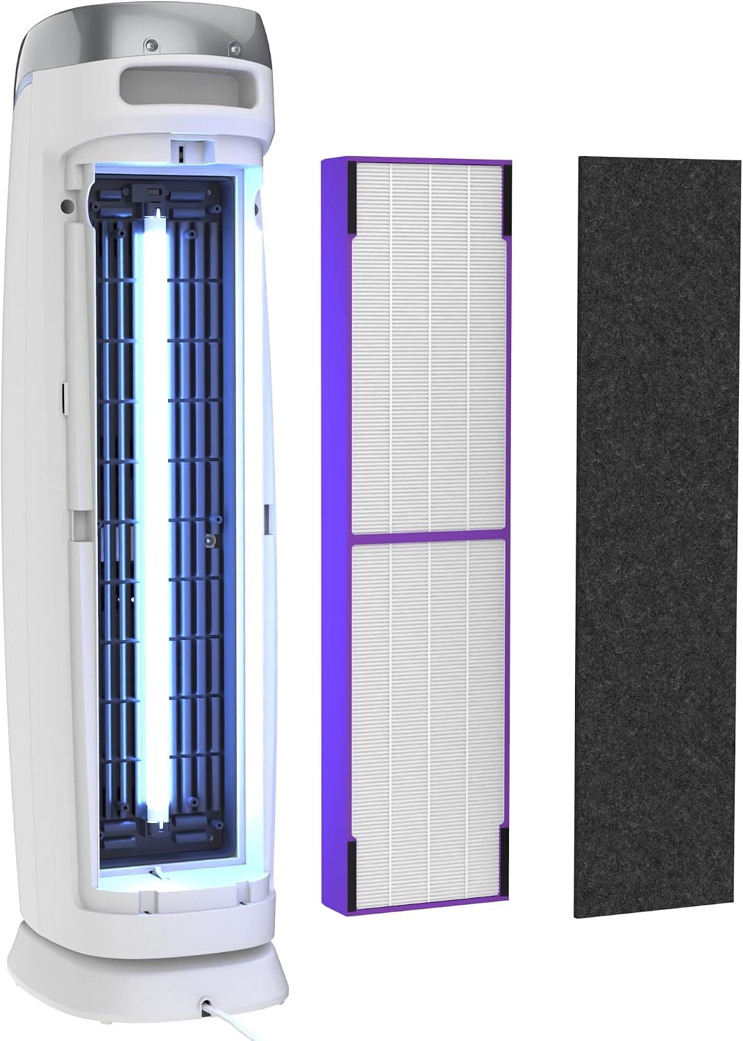 GermGuardian Air Purifier with Genuine HEPA 13 Pet Pure Filter, Removes 99.97% of Pollutants, Covers Large Rooms up to 915 Sq. ft. in 1 Hour, UV-C Light Helps Reduce Germs, 28', White, AC5250WPT