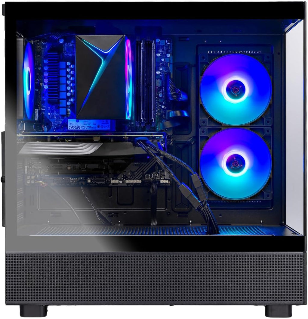 Skytech Gaming Azure 3 Gaming PC, AMD Ryzen 5 5500 3.6GHz, AMD RX 9060 8GB VRAM, 1TB NVMe SSD, 32GB DDR4 RAM 3200, 650W Gold PSU, WI-FI 5, Windows 11, Desktop