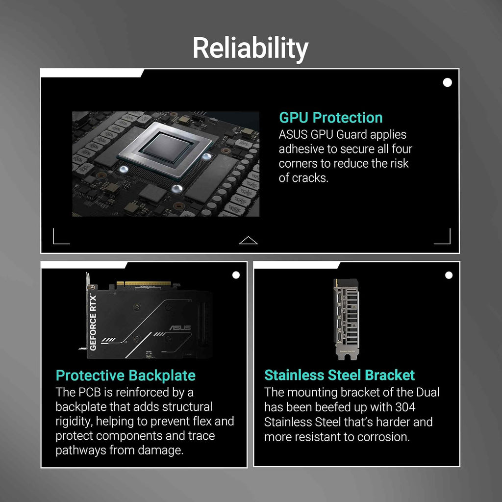 ASUS Dual GeForce RTX™ 5050 8GB GDDR6 (PCIe 5.0, 8GB GDDR6, DLSS 4, HDMI 2.1b, DisplayPort 2.1b, 2-Slot, Axial-tech Fan Design, 0dB Technology, Dual BIOS and More)