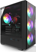Gaming PC, i5 CPU Up to 3.6GHz, Integrated Graphics, 256 GB M.2, 8 GB RAM Pre-Built Computer, RGB Fans x 4, Win 11 Home，WiFi 6 + BT 5.3, 550W PSU (i5 CPU+256GB+8GB)