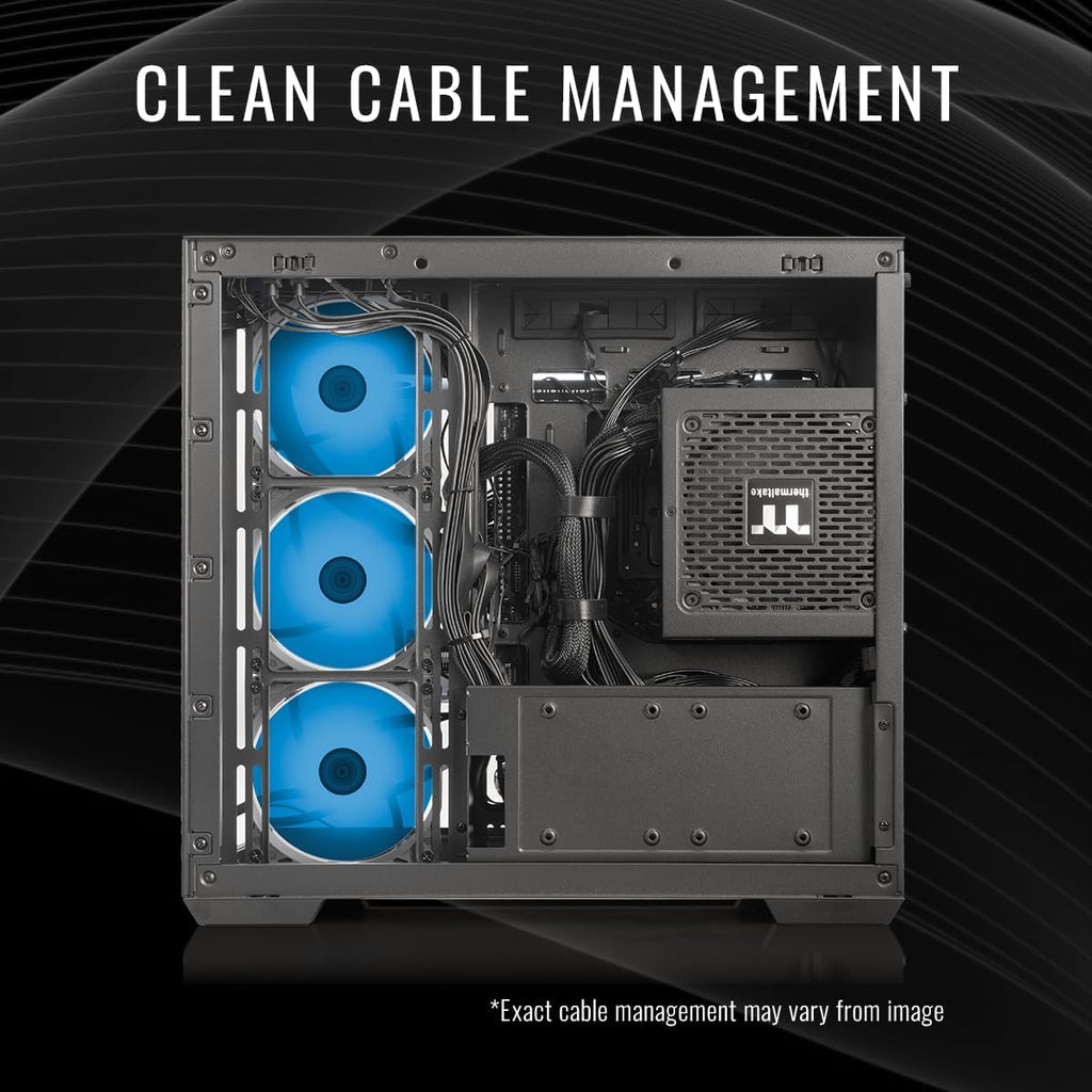 Thermaltake LCGS View 9880-380 Gaming Desktop (AMD Ryzen™ 7 9800X3D, ToughRam 32GB DDR5 6400MT/s RGB Memory, NVIDIA® GeForce RTX™ 5080, 1TB NVMe M.2, WiFi, Windows 11) V38B-B850-580-LCS