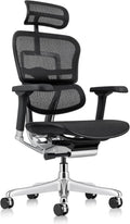 Ergohuman Eurotech ME7ERG GEN2 High Back Mesh Office Chair with Tilt Tension Control, Tilt Lock, Back Angle, Back Height, Synchro Tilt, Seat Height, Seat Depth, and Arm Height Adjustments, Black