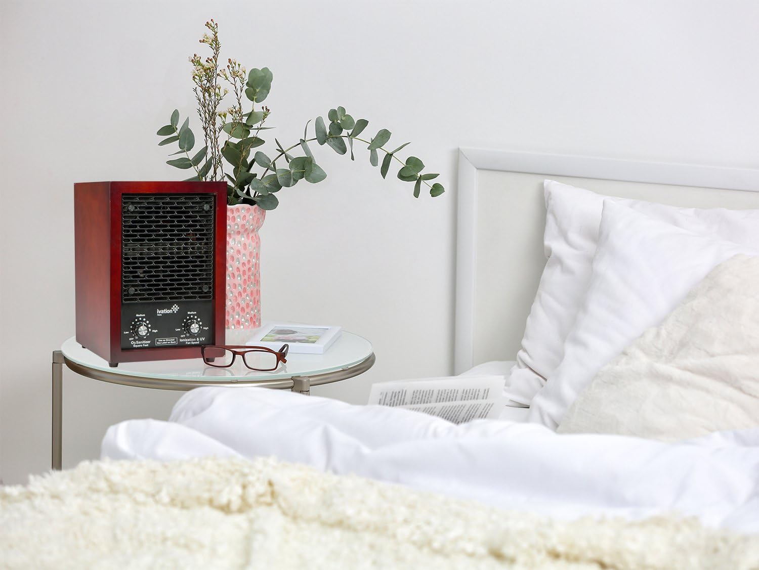 Ivation 5-in-1 HEPA Air Purifier & Ozone Generator, Ionizer & Deodorizer for Up to 3,700 Sq/Ft – Included HEPA, Carbon and Photocatalytic Filters, with UV Light and Negative Ion Generator